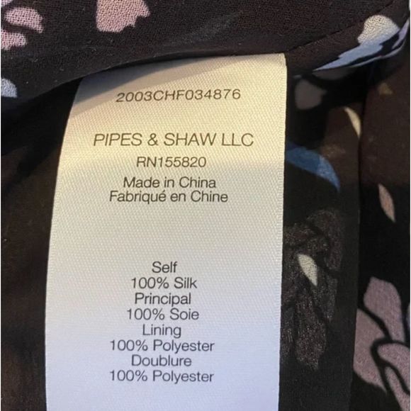 Veronica Beard Ayia Silk Chiffon Blouse Black Floral 0 Feminine Top - Picture 10 of 10